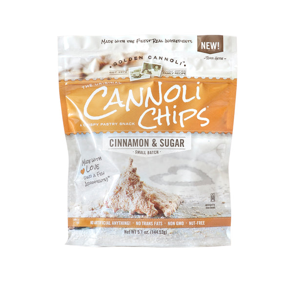 Cinnamon Sugar Cannoli Chips - Golden Cannoli Shells Company